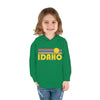 Idaho Toddler Hoodie - Retro Sunrise Unisex Idaho Toddler Sweatshirt