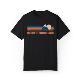 Buy black North Carolina Graphic Tee, Comfort Colors Retro Unisex T shirt, Mountain Adventure Shirt