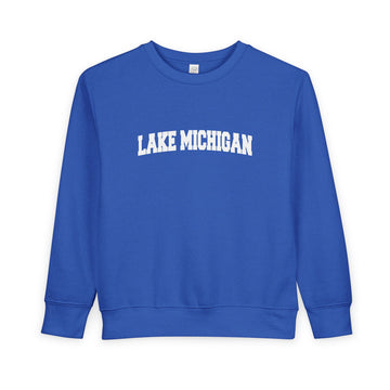 Lake Michigan Toddler Sweatshirt - Lake Michigan Toddler Crewneck Sweatshirt - 0