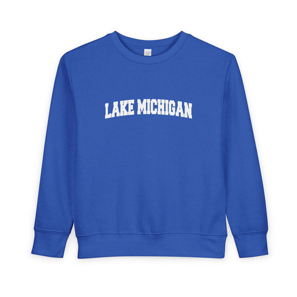 Lake Michigan Toddler Sweatshirt - Lake Michigan Toddler Crewneck Sweatshirt