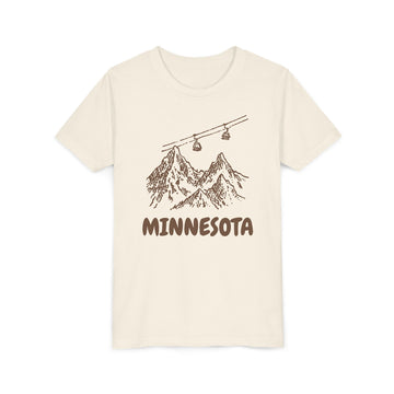 Minnesota Youth T-Shirt — Vintage Gondola Ski Mountain Tee