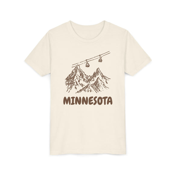 Minnesota Youth T-Shirt — Vintage Gondola Ski Mountain Tee