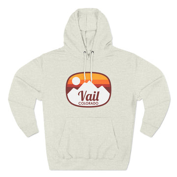 Buy oatmeal-heather Premium Vail, Colorado Hoodie - Retro Unisex Vail Sweatshirt - Sunset Oval