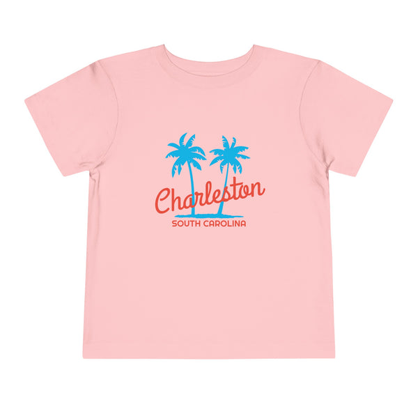 Charleston, South Carolina Toddler T-Shirt - Retro Palm Tree Toddler Charleston Shirt