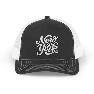 New York Snapback Trucker Cap - Embroidered New York Hat - 0