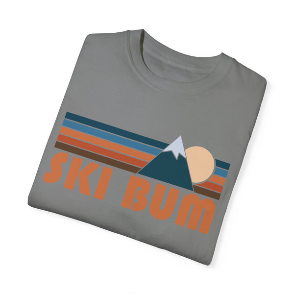 Ski Bum Graphic Tee, Comfort Colors Retro Unisex T shirt, Mountain Adventure Shirt