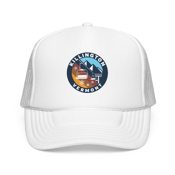 Killington, Vermont Retro Ski Lift Mountain Foam Trucker Hat