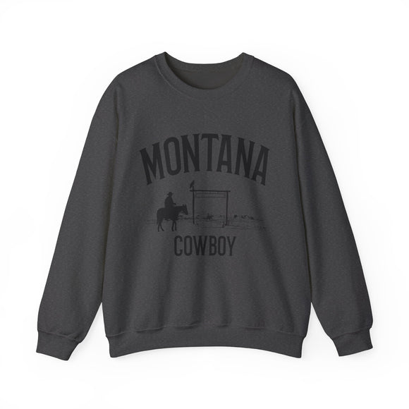 Montana Sweatshirt - Mountain Cowboy Graphic Crewneck