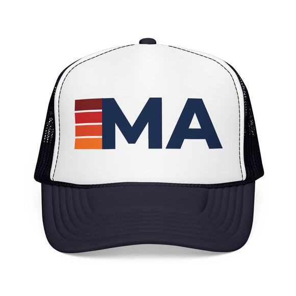 Massachusetts Trucker Hat - MA Abbr retro cap