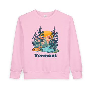 Buy pink Vermont Toddler Sweatshirt - Vermont Toddler Crewneck Sweatshirt