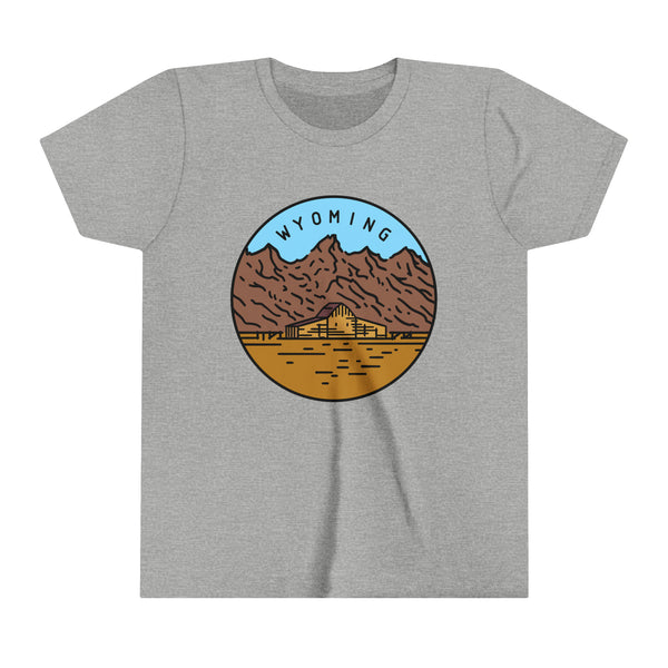 Wyoming Youth T-Shirt - Unisex Kids Wyoming Shirt