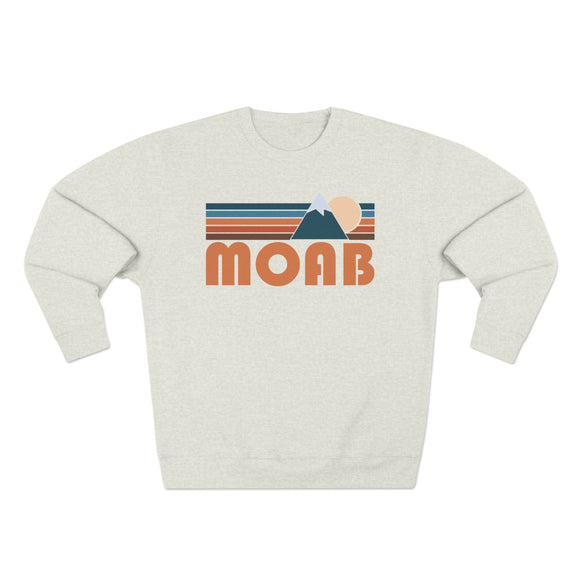 Premium Moab, Utah Retro Mountain Graphic Sweatshirt