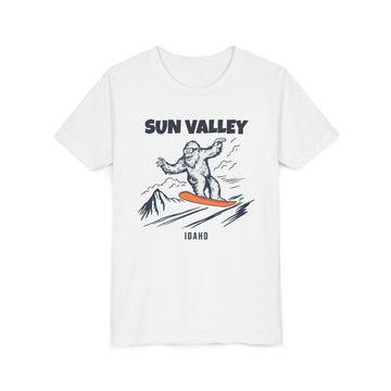 Sun Valley, Idaho Yeti Snowboard Youth Tee - Kids Skiing Shirt - 0