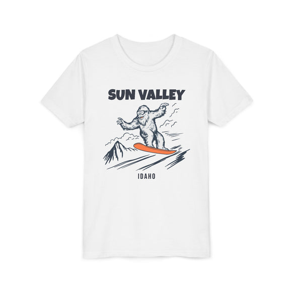Sun Valley, Idaho Yeti Snowboard Youth Tee - Kids Skiing Shirt