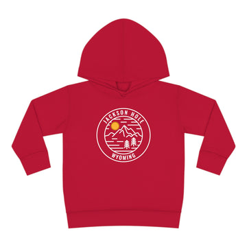 Buy vintage-red Jackson Hole, Wyoming Toddler Hoodie - Unisex Jackson Hole Toddler Sweatshirt