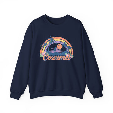 Cozumel, Mexico Sweatshirt - Unisex Retro Beach Crewneck Cozumel Sweatshirt - 0