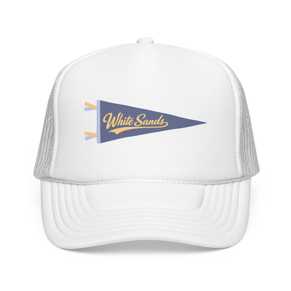 White Sands National Park Pennant Trucker Hat — Vintage Foam Mesh Cap
