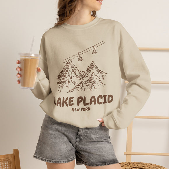 Lake Placid, New York Mountain Gondola Sweatshirt, Travel Graphic
