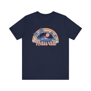 Buy navy Hawaii T-Shirt - Retro Beach Unisex Hawaii Shirt