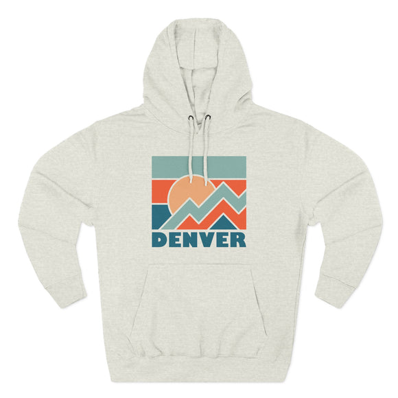 Denver, Colorado Hoodie - Retro Mountain Unisex Sweatshirt