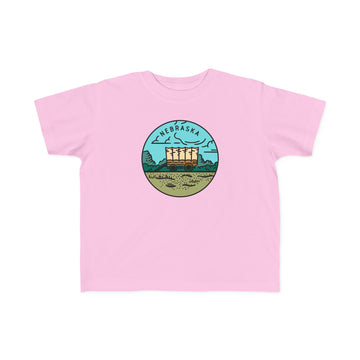 Buy pink Nebraska Toddler T-Shirt - Unisex Toddler Nebraska Shirt