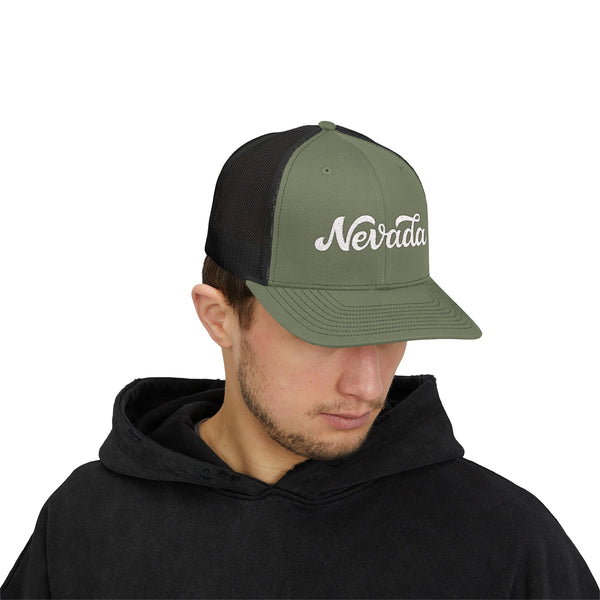 Nevada Snapback Trucker Cap - Embroidered Nevada Hat