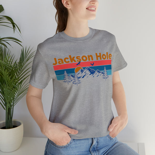 Jackson Hole, Wyoming Shirt - Mountain Sunset Unisex Jackson Hole T-Shirt