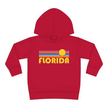 Buy vintage-red Florida Toddler Hoodie - Retro Sunrise Unisex Florida Toddler Sweatshirt