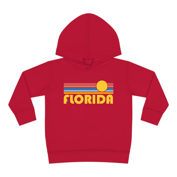 Florida Toddler Hoodie - Retro Sunrise Unisex Florida Toddler Sweatshirt