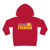 Florida Toddler Hoodie - Retro Sunrise Unisex Florida Toddler Sweatshirt