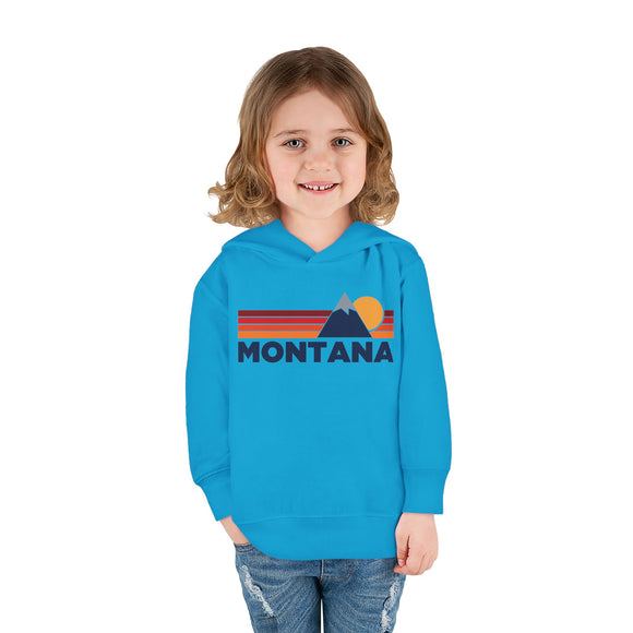 Montana Toddler Hoodie - Unisex Mountain Pullover Sweatshirt, Kids Hooded Jumper, Montana Souvenir