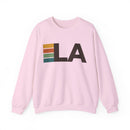 Los Angeles, California LA Retro Stripe Sweatshirt-5