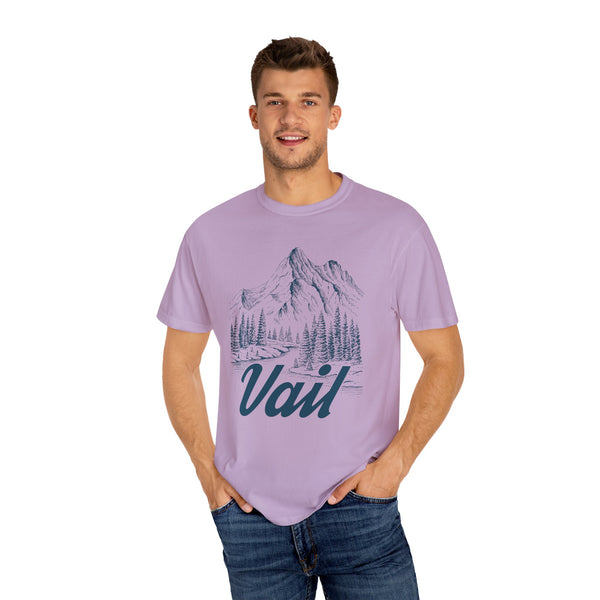 Vail, Colorado Graphic Tee - Mountain Illustration Vail T Shirt