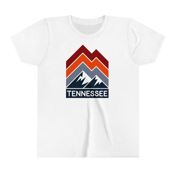 Tennessee Youth Shirt - Retro Mountain Tennessee Kid's T-Shirt