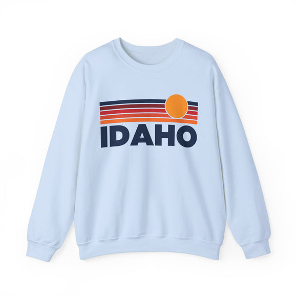 Idaho Sweatshirt Retro Sun Unisex - Vintage Idaho Inspired Warm Pullover Jumper