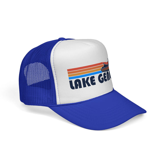 Lake Geneva, Wisconsin PWC Boating Trucker Hat - Vintage Style Lake Geneva Cap