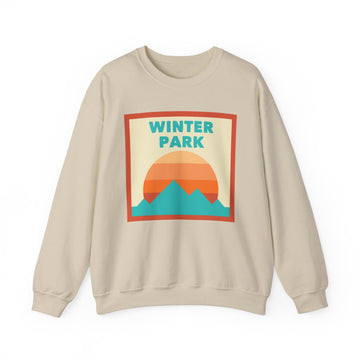 Buy sand Retro Winter Park, Colorado Sweatshirt, Mountain Sun Design, Unisex Crewneck, Gift for Outdoorsy Friends, Vintage Jumper