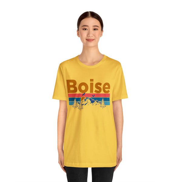 Boise, Idaho Shirt - Mountain Sunset Unisex Boise T-Shirt