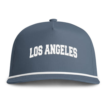Los Angeles, California Embroidered Rope Hat - Vintage Sunwashed Rope Cap, Comfort Colors