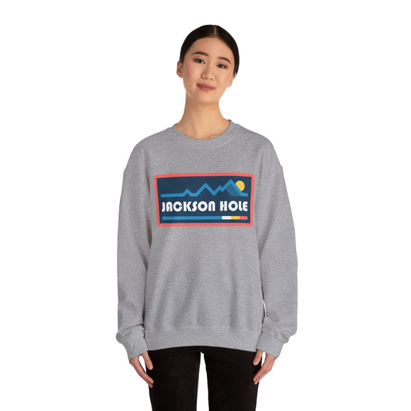 Jackson Hole, Wyoming Sweatshirt - Mountain Graphic Crewneck
