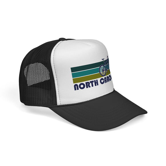 North Carolina Retro Bike Trucker Hat - Vintage Style North Carolina Cap