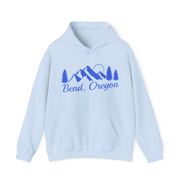 Buy light-blue Bend, Oregon Hoodie - Unisex Mountain Bend Hoodie Sweatshirt
