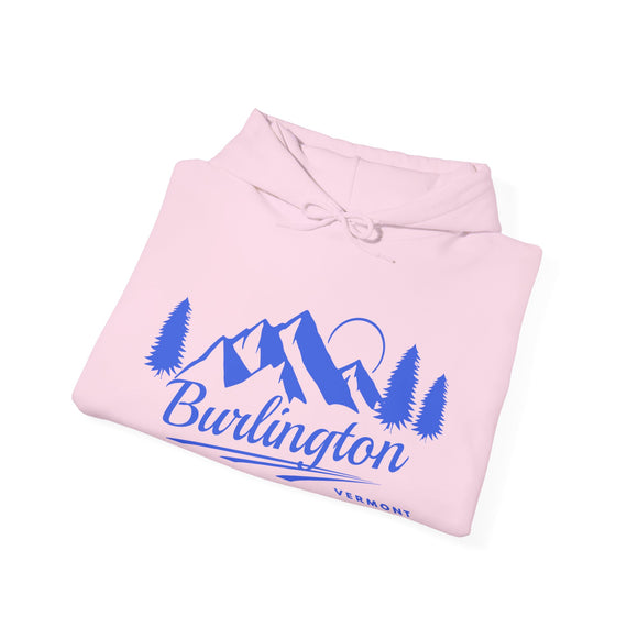 Burlington, Vermont Hoodie - Unisex Mountain Burlington Hoodie Sweatshirt