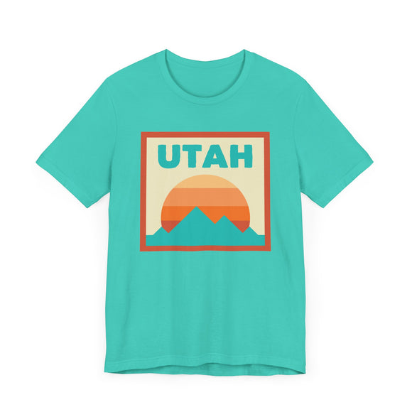 Retro Utah T-Shirt, Mountain Sun Tee, Unisex Graphic Shirt, Vintage Utah Top, Outdoor Adventure Clothing