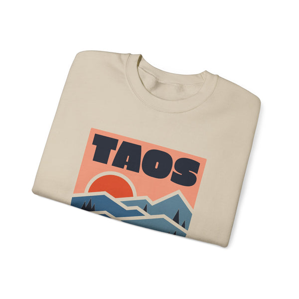 Taos, New Mexico Sweatshirt Retro Mountains, Taos Unisex Graphic Crewneck