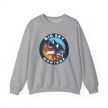 Buy sport-grey Big Sky, Montana Sweatshirt - Ski Lift Big Sky Crewneck Sweatshirt