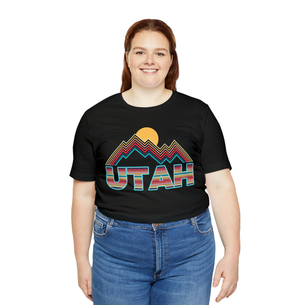 Utah T Shirt Retro Mountain - Unisex Utah Shirt