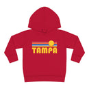 Tampa, Florida Toddler Hoodie - Retro Sunrise Unisex Tampa Toddler Sweatshirt-4