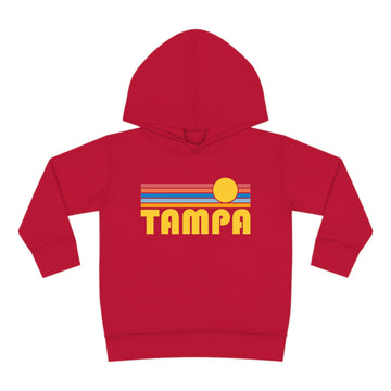 Buy vintage-red Tampa, Florida Toddler Hoodie - Retro Sunrise Unisex Tampa Toddler Sweatshirt