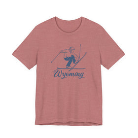 Wyoming T Shirt - Vintage Ski Graphic Wyoming Tee